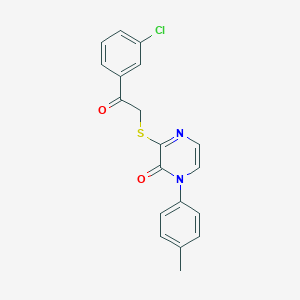 3-((2-(3-chlorophenyl)-2-oxoethyl)thio)-1-(p-tolyl)pyrazin-2(1H)-one