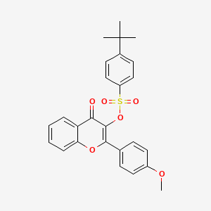 2-(4-methoxyphenyl)-4-oxo-4H-chromen-3-yl 4-(tert-butyl)benzenesulfonate