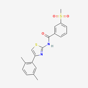 molecular formula C19H18N2O3S2 B2741660 N-(4-(2,5-dimethylphenyl)thiazol-2-yl)-3-(methylsulfonyl)benzamide CAS No. 880275-53-6