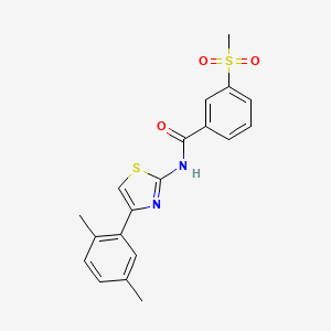 N-(4-(2,5-dimethylphenyl)thiazol-2-yl)-3-(methylsulfonyl)benzamide