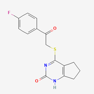 4-[2-(4-Fluorophenyl)-2-oxoethyl]sulfanyl-1,5,6,7-tetrahydrocyclopenta[d]pyrimidin-2-one