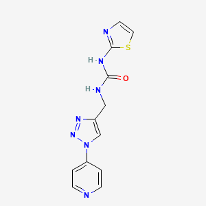 1-((1-(pyridin-4-yl)-1H-1,2,3-triazol-4-yl)methyl)-3-(thiazol-2-yl)urea