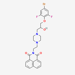 2-(2-(4-(3-(4-bromo-2,6-difluorophenoxy)-2-hydroxypropyl)piperazin-1-yl)ethyl)-1H-benzo[de]isoquinoline-1,3(2H)-dione