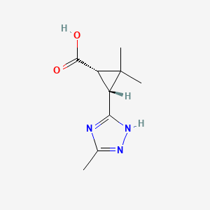 (1S,3R)-2,2-Dimethyl-3-(5-methyl-1H-1,2,4-triazol-3-yl)cyclopropane-1-carboxylic acid