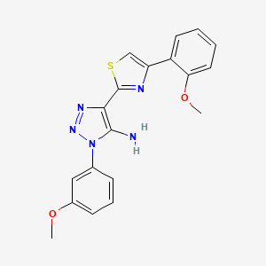 B2741714 1-(3-methoxyphenyl)-4-(4-(2-methoxyphenyl)thiazol-2-yl)-1H-1,2,3-triazol-5-amine CAS No. 1111280-78-4