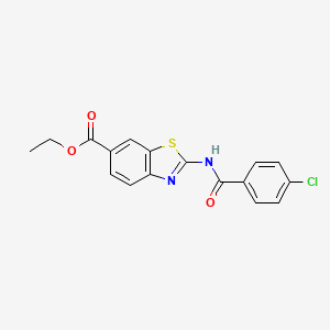 Ethyl 2-(4-chlorobenzamido)benzo[d]thiazole-6-carboxylate