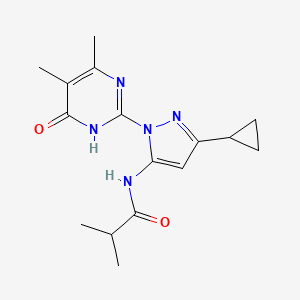 N-(3-cyclopropyl-1-(4,5-dimethyl-6-oxo-1,6-dihydropyrimidin-2-yl)-1H-pyrazol-5-yl)isobutyramide