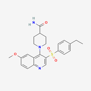1-(3-((4-Ethylphenyl)sulfonyl)-6-methoxyquinolin-4-yl)piperidine-4-carboxamide