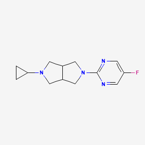 molecular formula C13H17FN4 B2741760 2-Cyclopropyl-5-(5-fluoropyrimidin-2-yl)octahydropyrrolo[3,4-c]pyrrole CAS No. 2202520-97-4