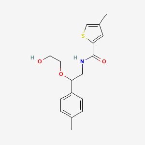 molecular formula C17H21NO3S B2741763 N-[2-(2-hydroxyethoxy)-2-(4-methylphenyl)ethyl]-4-methylthiophene-2-carboxamide CAS No. 1795191-00-2