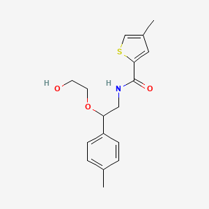molecular formula C17H21NO3S B2741763 N-(2-(2-hydroxyethoxy)-2-(p-tolyl)ethyl)-4-methylthiophene-2-carboxamide CAS No. 1795191-00-2