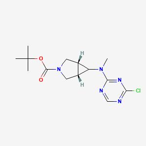 molecular formula C14H20ClN5O2 B2741796 tert-butyl(1R,5S,6R)-6-[(4-chloro-1,3,5-triazin-2-yl)(methyl)amino]-3-azabicyclo[3.1.0]hexane-3-carboxylate,endo CAS No. 2378490-29-8