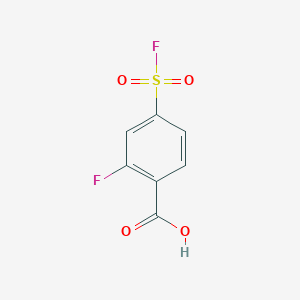molecular formula C7H4F2O4S B2741824 2-Fluoro-4-fluorosulfonylbenzoic acid CAS No. 2138399-93-4