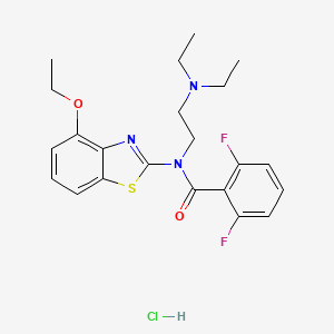 molecular formula C22H26ClF2N3O2S B2741828 N-(2-(diethylamino)ethyl)-N-(4-ethoxybenzo[d]thiazol-2-yl)-2,6-difluorobenzamide hydrochloride CAS No. 1216524-53-6