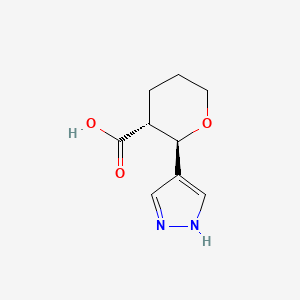 molecular formula C9H12N2O3 B2741844 Rac-(2r,3r)-2-(1h-pyrazol-4-yl)oxane-3-carboxylic acid CAS No. 1932145-27-1
