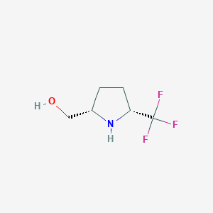 molecular formula C6H10F3NO B2741864 rac-[(2r,5s)-5-(trifluoromethyl)pyrrolidin-2-yl]methanol CAS No. 2450298-37-8