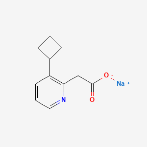 molecular formula C11H12NNaO2 B2741876 Sodium 2-(3-cyclobutylpyridin-2-YL)acetate CAS No. 2090315-49-2
