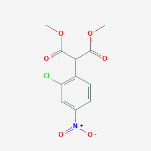 molecular formula C11H10ClNO6 B2741886 Dimethyl 2-(2-chloro-4-nitrophenyl)malonate CAS No. 73088-10-5
