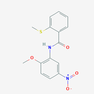 molecular formula C15H14N2O4S B2741918 N-(2-methoxy-5-nitrophenyl)-2-methylsulfanylbenzamide CAS No. 831178-42-8