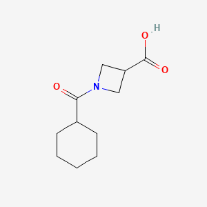 molecular formula C11H17NO3 B2741932 1-Cyclohexanecarbonylazetidine-3-carboxylic acid CAS No. 1342089-18-2