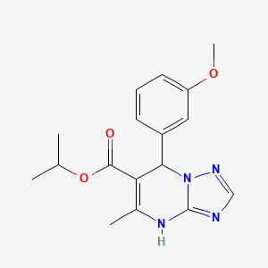 molecular formula C17H20N4O3 B2741963 propan-2-yl 7-(3-methoxyphenyl)-5-methyl-4H,7H-[1,2,4]triazolo[1,5-a]pyrimidine-6-carboxylate CAS No. 462070-08-2