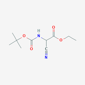 molecular formula C10H16N2O4 B2741964 N-Bocamino-cyano-acetic acid ethyl ester CAS No. 865370-16-7