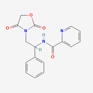 molecular formula C17H15N3O4 B2741978 N-[2-(2,4-dioxo-1,3-oxazolidin-3-yl)-1-phenylethyl]pyridine-2-carboxamide CAS No. 2034403-55-7