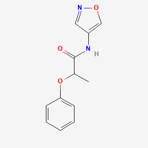 molecular formula C12H12N2O3 B2741992 N-(1,2-oxazol-4-yl)-2-phenoxypropanamide CAS No. 1396673-24-7