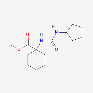 molecular formula C14H24N2O3 B2742023 methyl 1-(3-cyclopentylureido)cyclohexanecarboxylate CAS No. 1429901-04-1