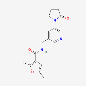 2,5-dimethyl-N-{[5-(2-oxopyrrolidin-1-yl)pyridin-3-yl]methyl}furan-3-carboxamide
