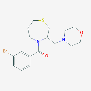 (3-Bromophenyl)(3-(morpholinomethyl)-1,4-thiazepan-4-yl)methanone
