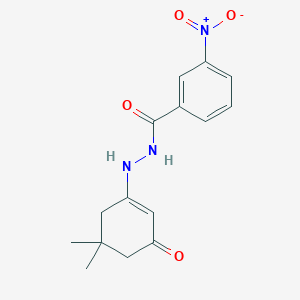molecular formula C15H17N3O4 B274205 N'-(5,5-DIMETHYL-3-OXOCYCLOHEX-1-EN-1-YL)-3-NITROBENZOHYDRAZIDE 