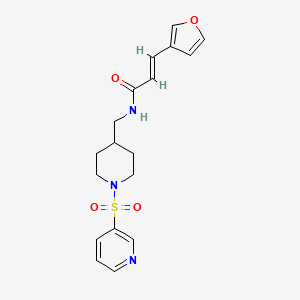 (E)-3-(furan-3-yl)-N-((1-(pyridin-3-ylsulfonyl)piperidin-4-yl)methyl)acrylamide