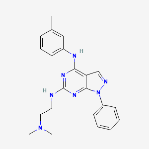 molecular formula C22H25N7 B2742071 N~6~-[2-(dimethylamino)ethyl]-N~4~-(3-methylphenyl)-1-phenyl-1H-pyrazolo[3,4-d]pyrimidine-4,6-diamine CAS No. 946321-34-2