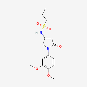 molecular formula C15H22N2O5S B2742073 N-[1-(3,4-dimethoxyphenyl)-5-oxopyrrolidin-3-yl]propane-1-sulfonamide CAS No. 905689-65-8