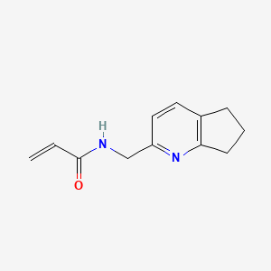 molecular formula C12H14N2O B2742076 N-(6,7-Dihydro-5H-cyclopenta[b]pyridin-2-ylmethyl)prop-2-enamide CAS No. 2411237-18-6