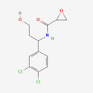 molecular formula C12H13Cl2NO3 B2742080 N-[1-(3,4-Dichlorophenyl)-3-hydroxypropyl]oxirane-2-carboxamide CAS No. 2411217-82-6