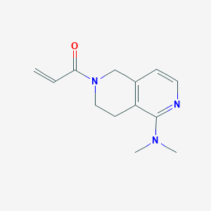 molecular formula C13H17N3O B2742118 1-[5-(Dimethylamino)-3,4-dihydro-1H-2,6-naphthyridin-2-yl]prop-2-en-1-one CAS No. 2361638-51-7