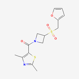 (2,4-Dimethylthiazol-5-yl)(3-((furan-2-ylmethyl)sulfonyl)azetidin-1-yl)methanone