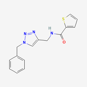 molecular formula C15H14N4OS B2742137 N-[(1-benzyl-1H-1,2,3-triazol-4-yl)methyl]thiophene-2-carboxamide CAS No. 2379996-55-9