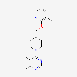4,5-Dimethyl-6-[4-[(3-methylpyridin-2-yl)oxymethyl]piperidin-1-yl]pyrimidine
