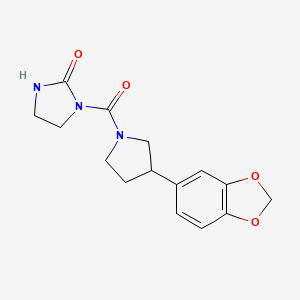 1-(3-(Benzo[d][1,3]dioxol-5-yl)pyrrolidine-1-carbonyl)imidazolidin-2-one