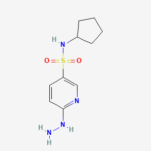 molecular formula C10H16N4O2S B2742181 N-cyclopentyl-6-hydrazinylpyridine-3-sulfonamide CAS No. 926196-79-4