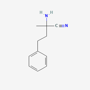 molecular formula C11H14N2 B2742190 2-Amino-2-methyl-4-phenylbutanenitrile CAS No. 96866-55-6