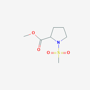molecular formula C7H13NO4S B2742194 Methyl 1-(methylsulfonyl)pyrrolidine-2-carboxylate CAS No. 1487500-62-8