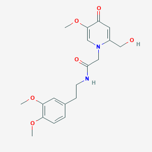 molecular formula C19H24N2O6 B2742230 N-(3,4-dimethoxyphenethyl)-2-(2-(hydroxymethyl)-5-methoxy-4-oxopyridin-1(4H)-yl)acetamide CAS No. 941974-16-9