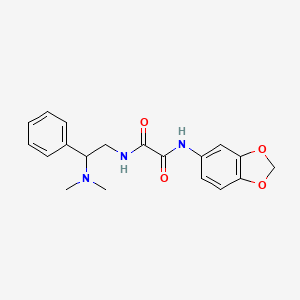molecular formula C19H21N3O4 B2742231 N-(2H-1,3-benzodioxol-5-yl)-N'-[2-(dimethylamino)-2-phenylethyl]ethanediamide CAS No. 941932-18-9