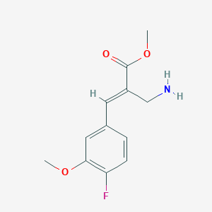 molecular formula C12H14FNO3 B2742317 Methyl (2E)-2-(aminomethyl)-3-(4-fluoro-3-methoxyphenyl)acrylate CAS No. 2270915-02-9