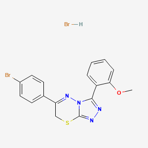 B2742319 6-(4-bromophenyl)-3-(2-methoxyphenyl)-7H-[1,2,4]triazolo[3,4-b][1,3,4]thiadiazine hydrobromide CAS No. 1179466-24-0