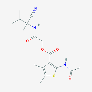 molecular formula C17H23N3O4S B2742432 [(1-Cyano-1,2-dimethylpropyl)carbamoyl]methyl 2-acetamido-4,5-dimethylthiophene-3-carboxylate CAS No. 877237-44-0